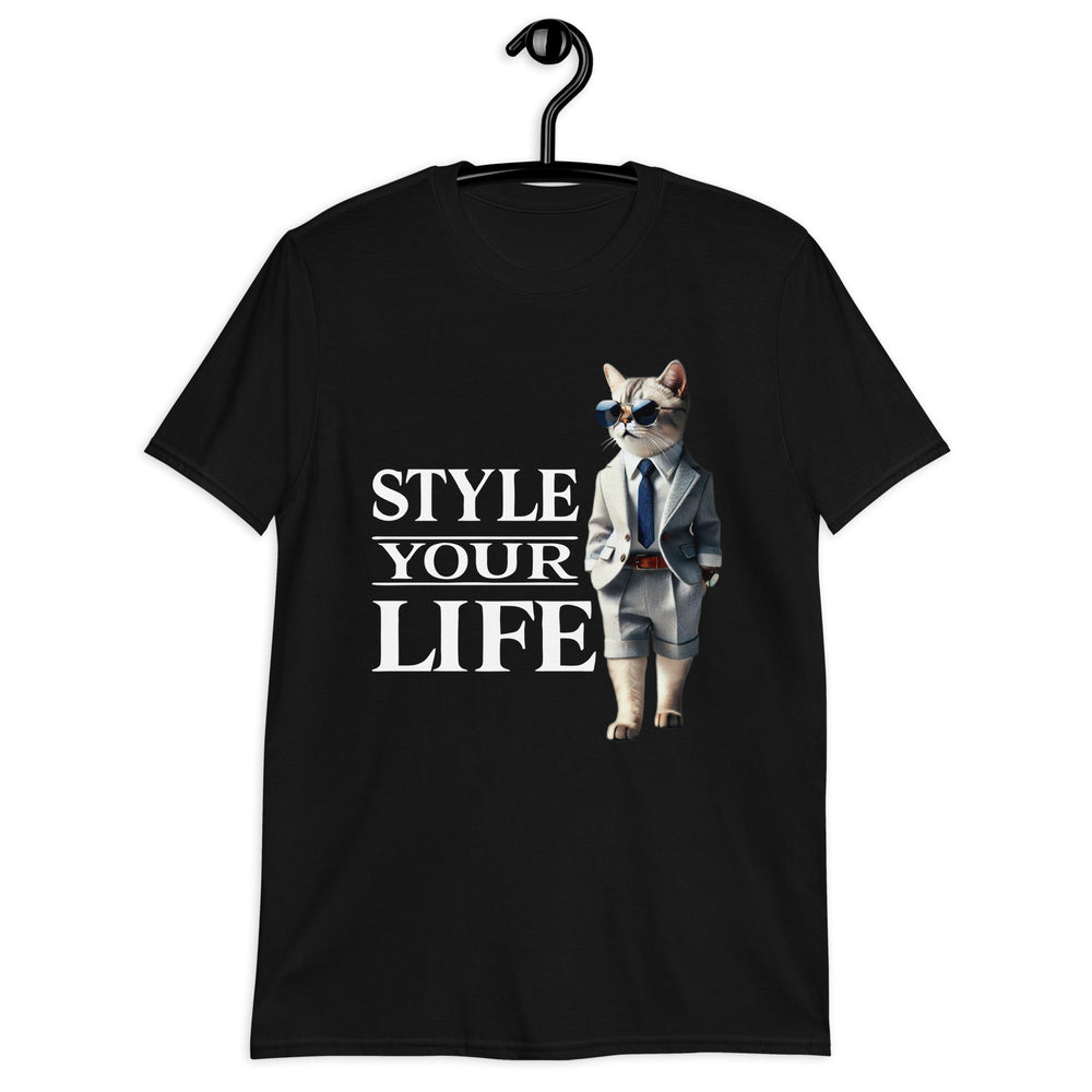 Style Your Life - Unisex T-Shirt mit Business-Katze