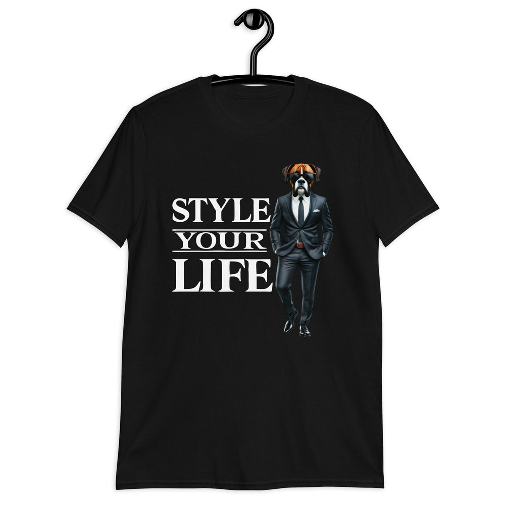 Style Your Life - Eleganter Boxer im Anzug - Unisex T-Shirt