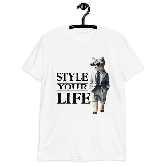 Style Your Life - Unisex T-Shirt mit Business-Katze